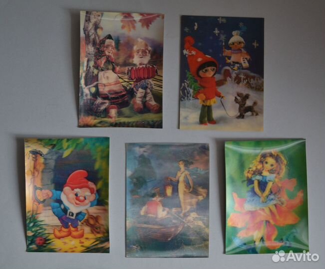 Календарики и открытки 3D, мультфильмы