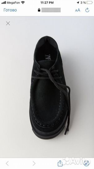 Ботинки топсайдеры Zara 30,31 натуральная кожа