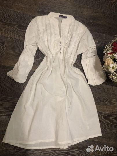 Платье летнее хлопок 42 44 пляжное