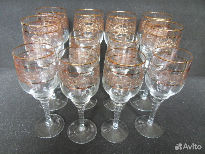 Бокалы и фужеры, чешское стекло