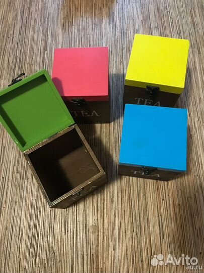 Коробки для сыпучих Tea 4шт