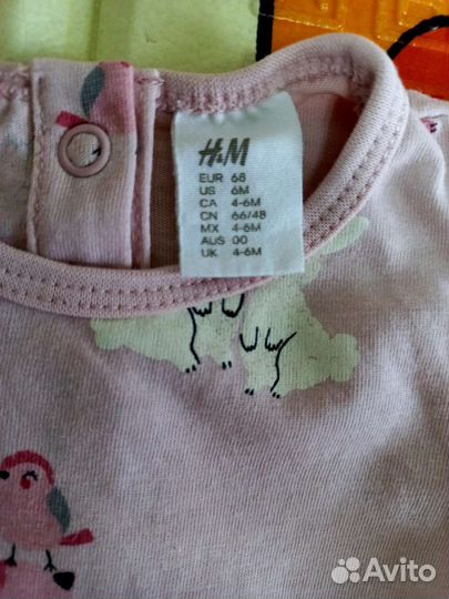 Боди для девочки hm 68