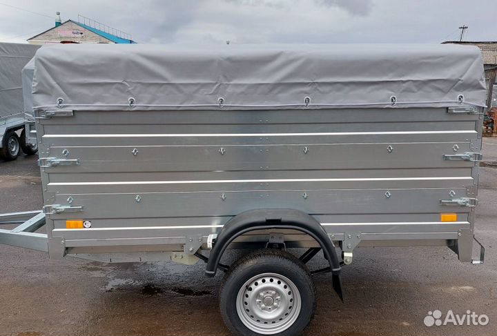 Оцинкованный прицеп 2.5х1.5 с тройным бортом