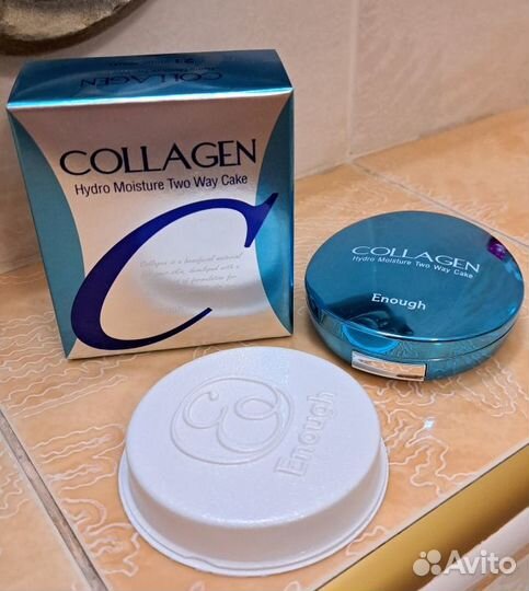 Пудра со сменным блоком Enough Collagen 21 тон