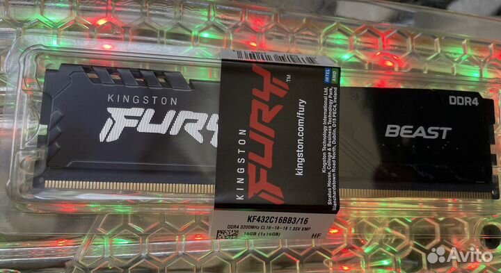 Оперативная память ddr4 kingston fury beast 16 gb
