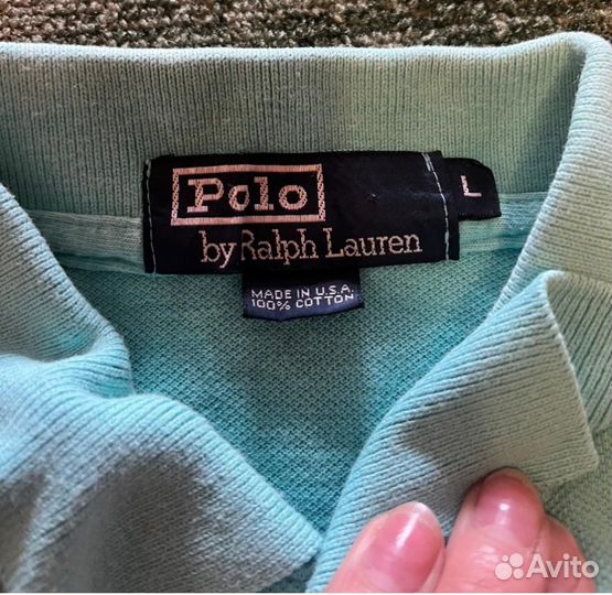 Футболка polo Ralph Lauren голубая оригинал бронь