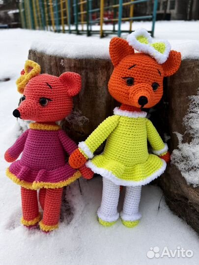 Вязаная лисичка