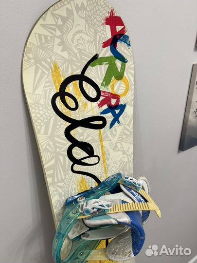 Сноуборд Elan, крепления Burton, ботинки Vans