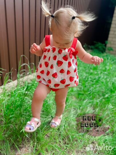 Новый детский летний костюм для девочки 80 86