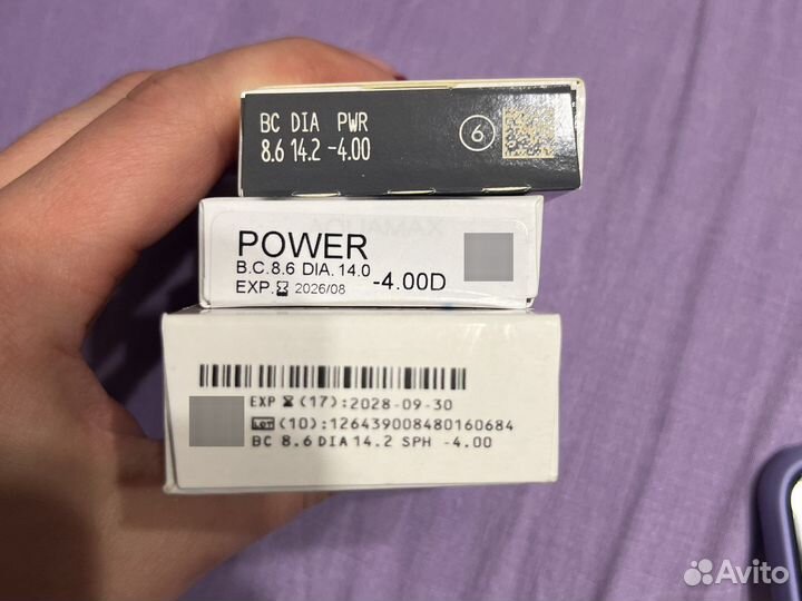 Линзы контактные -4