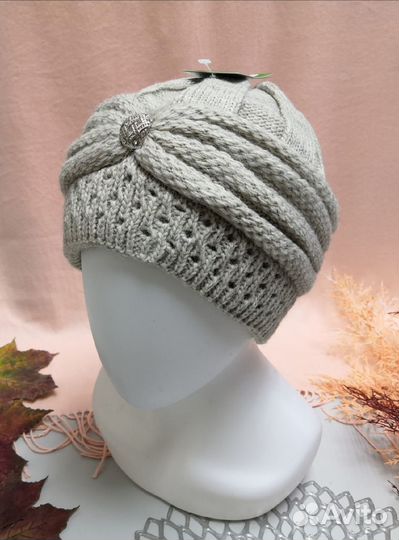 Ч13 Стильные вязаные шапки. Сток