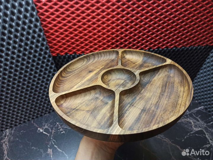 Менажница из Дуба, Деревянная тарелка, поднос