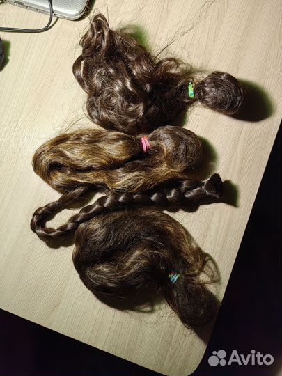 Волосы натуральные срез