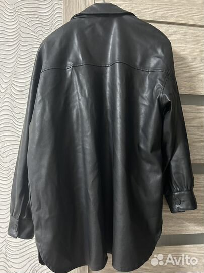 Кожаная рубашка женская