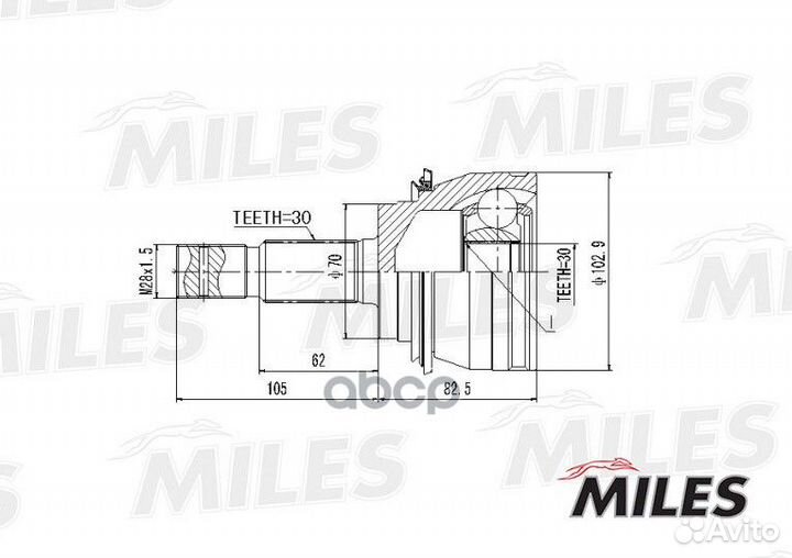 Шрус toyota 4 runner/land cruiser 2.7/3.0 нар