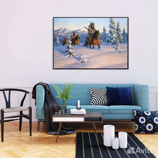 Индейцы Картина маслом на холсте Купить
