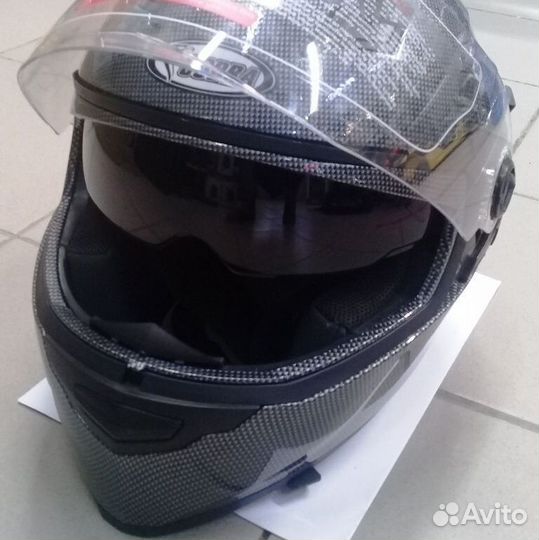 Шлем интеграл cobra JK 312, черный карбон