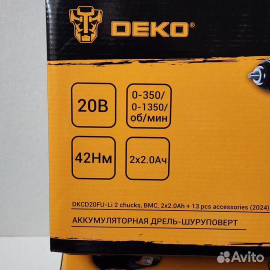 Шуруповерт Deko dkcd20FU-Li