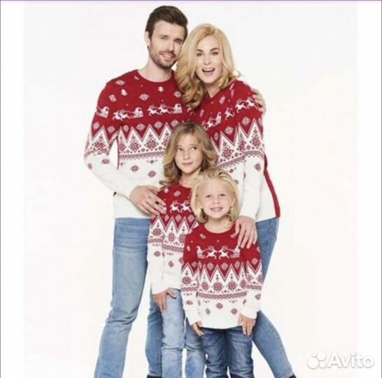 Фемили лук новогодний, family look, свитера