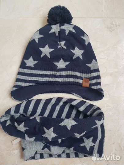 Шапка, снуд, шапка -шлем для мальчика