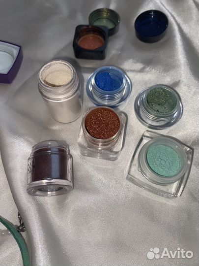 Пигменты, кремовые тени MAC, Bernovich, Maybelline