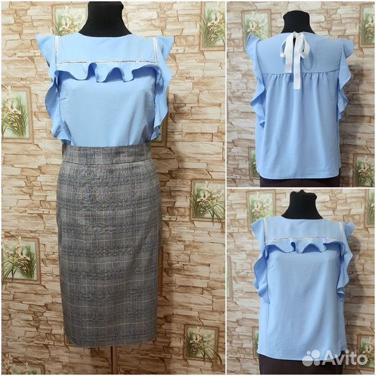 Блузы с воланами, 44-46)