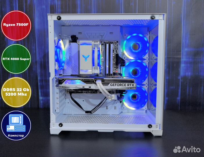 Сборки пк AMD7500F-RTX4080SUP-32DDR5-WIQ638795-A620