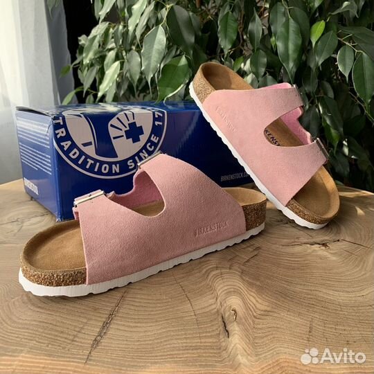 Birkenstock arizona pink сандалии женские