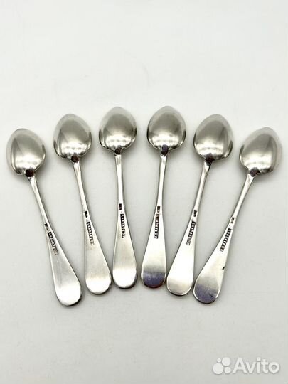 Ложки кофейные набор 6 шт серебро 84 проба Раицин