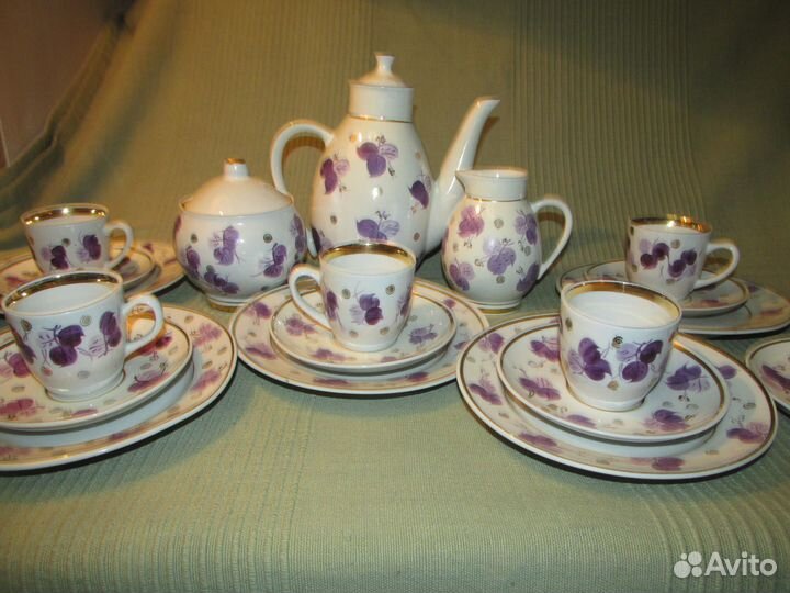 Сервиз кофейный Зугдидский фз, коллекционный 1960г