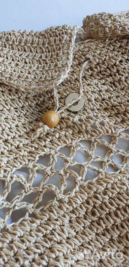 Cумка авоська с подкладом, плетёная