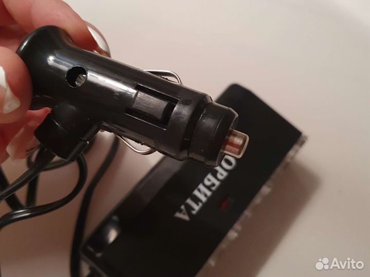 Разветвитель прикуривателя 3 гнезда и usb, чёрный