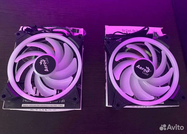 Два вентилятора Aerocool Duo 14 для корпуса пк
