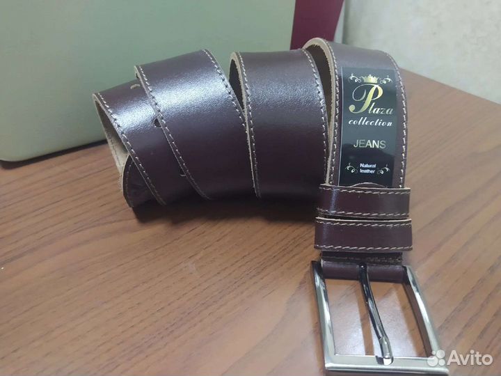 Мужской кожаный ремень. С тиснением