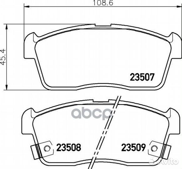 Колодки тормозные дисковые перед (PF-9443)