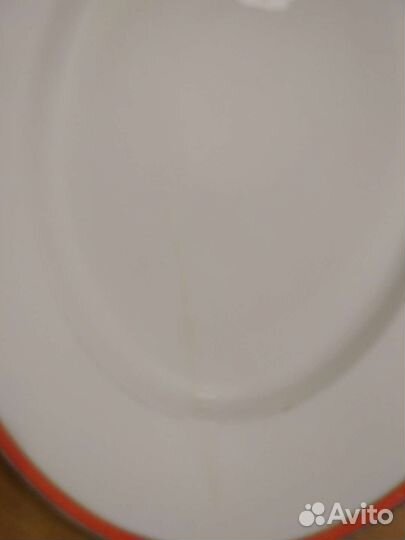 Старинное овальное блюдо, фарфор