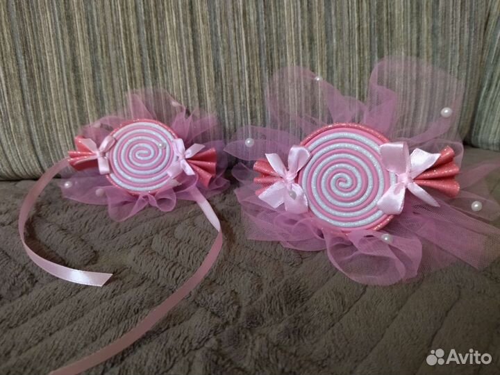 Ободок и браслет конфетка для девочек