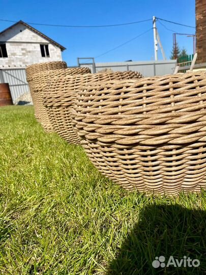 Кашпо из ротанга