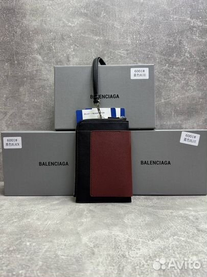 Кошелёк коричневый в виде паспорта Balenciaga