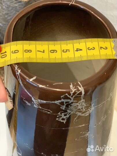 Ваза напольнпя настольная коричневая