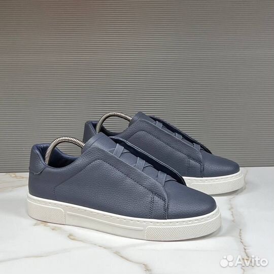 Слипоны мужские синие