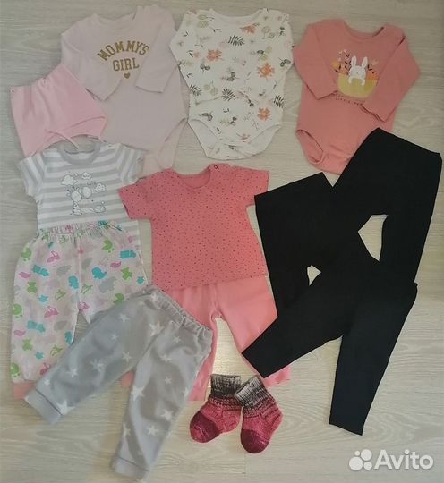 Вещи и обувь на девочку 80-92см