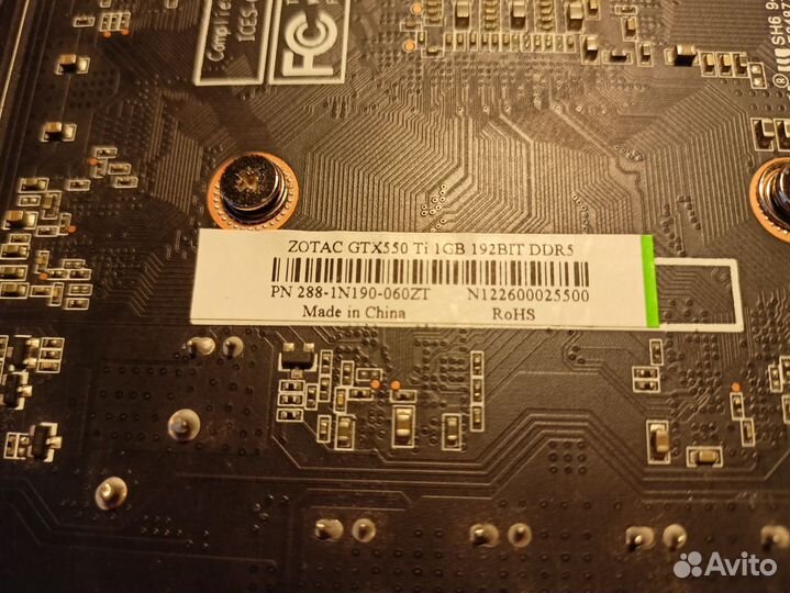 Видеокарта Zotac GTX 550 ti 1GB