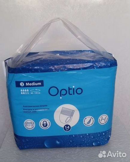 Подгузники трусики для взрослых м Оптио 80-120