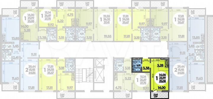Квартира-студия, 25,1 м², 5/18 эт.