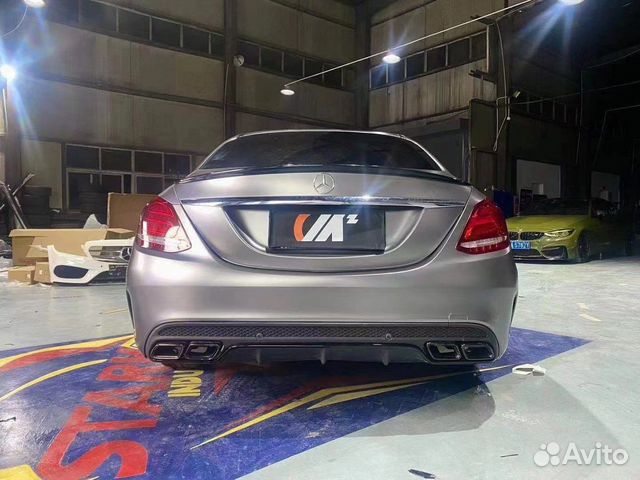 Диффузор с насадками на C класс w205 6.3 AMG