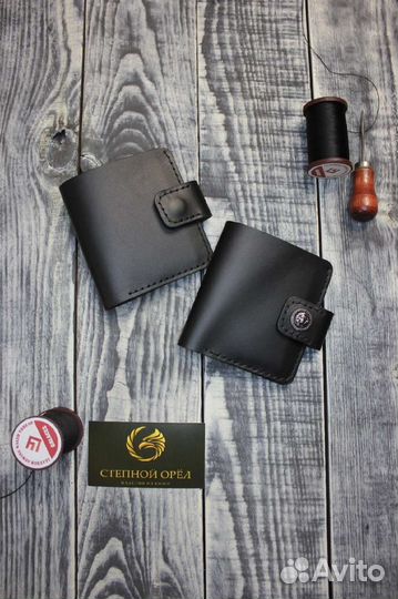 Карманное портмоне ручной работы из кожи