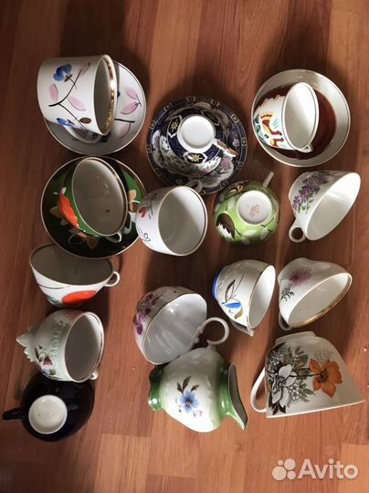 Чашки, чайные пары лфз, Дулево