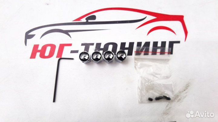 Колпачки на ниппель R хром с анти кражей