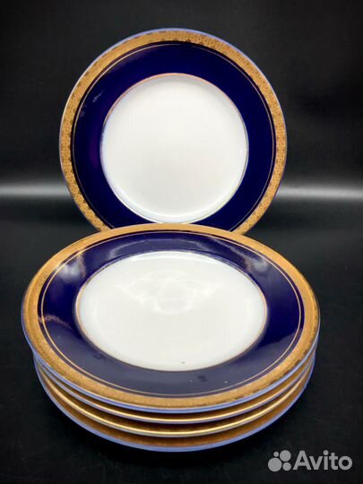 Тарелки кобальт лфз СССР 5шт